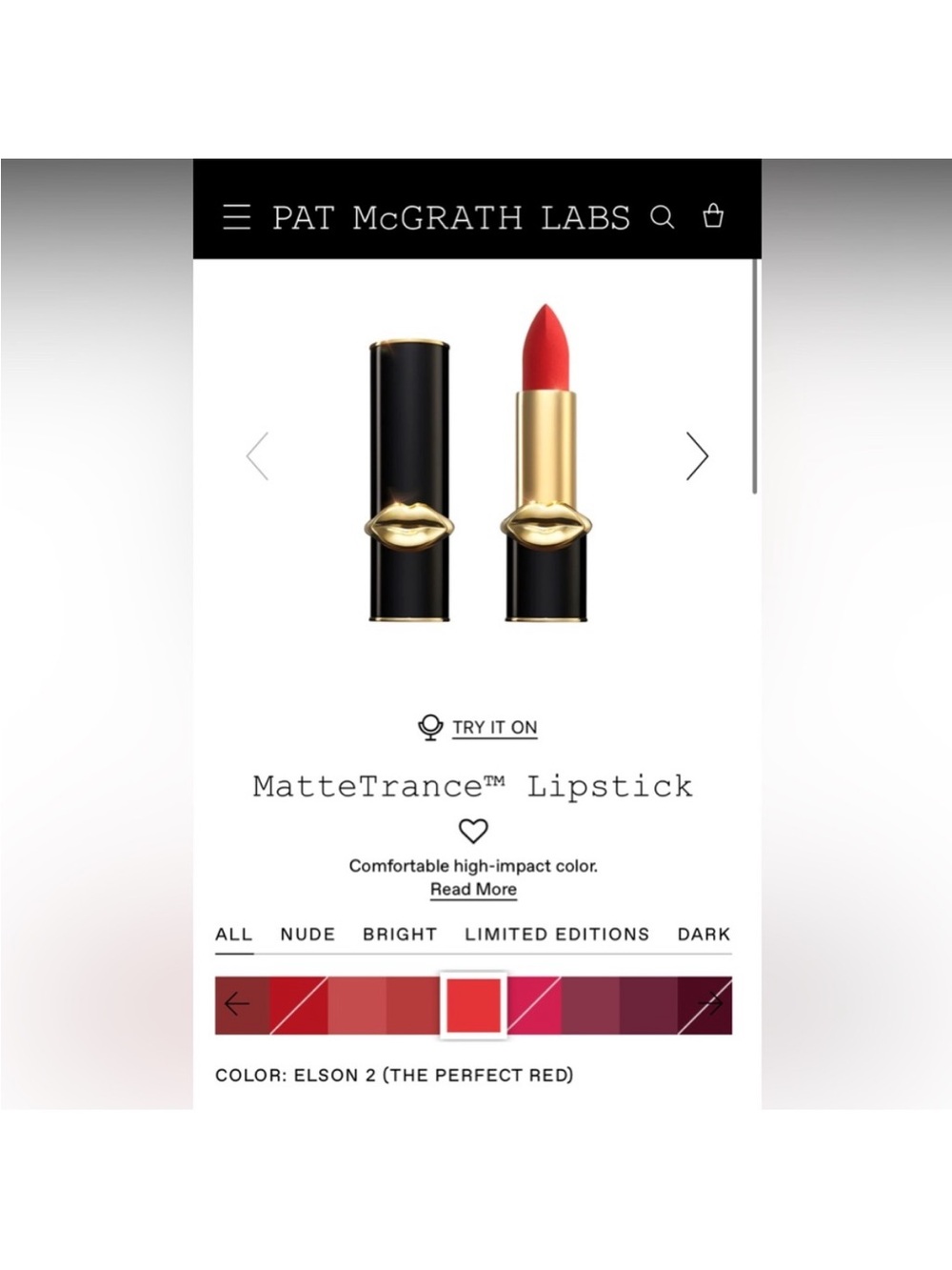 Pat McGrath Satin Lipstick in Elson 2 Red - Picture 2 of 6